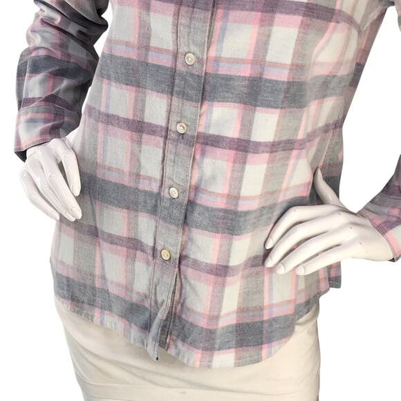 Tommy Bahama Womens Size S Shirt Button Front Top Reverse Weave Flannel Plaid - Picture 3 of 16